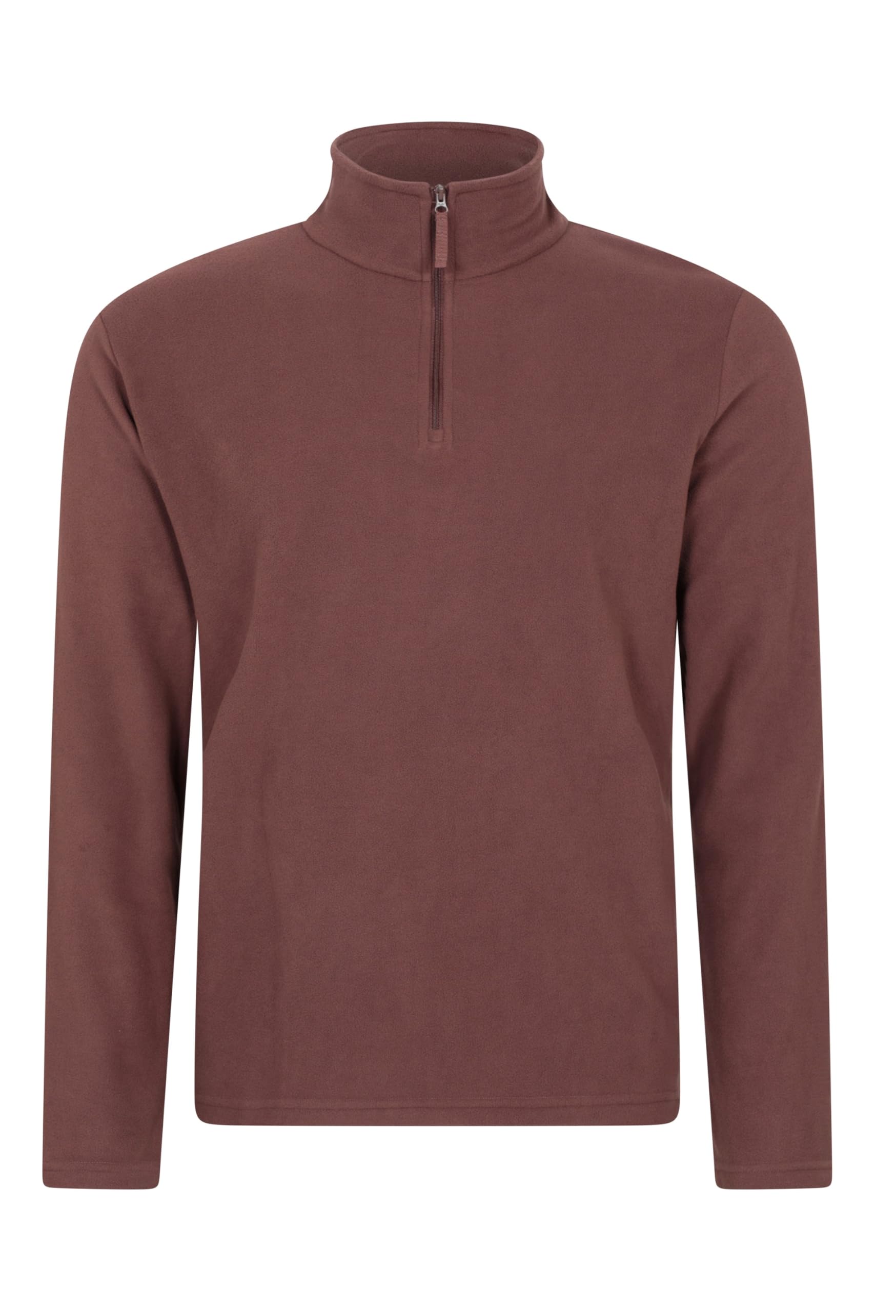 Mountain Warehouse Camber II Mens Half-Zip Fleece - Lightweight & Quick Dry, Breathable Antipill Microfleece - For Spring Summer, Outdoors, Travelling & Hiking Dark Brown 3XL