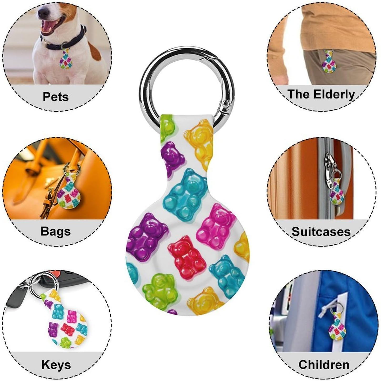 Colorful Gummy Bear Protective Case Shockproof Cover 1PCS image 3