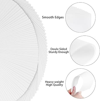 300gsm White Cardstock - 40 Sheets A5 Size Cardboard Cover Card Stock 110lb Heavyweight Paper Thick Paper for DIY Card Making,Invitations,Postcards,Business Cards PAC01WH040