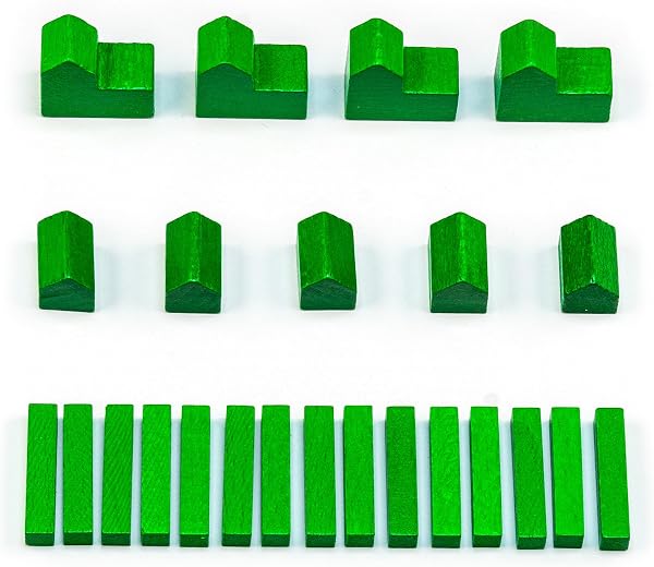 Siedler Holzfiguren - Einzelsets (Grün, Basis) - 1