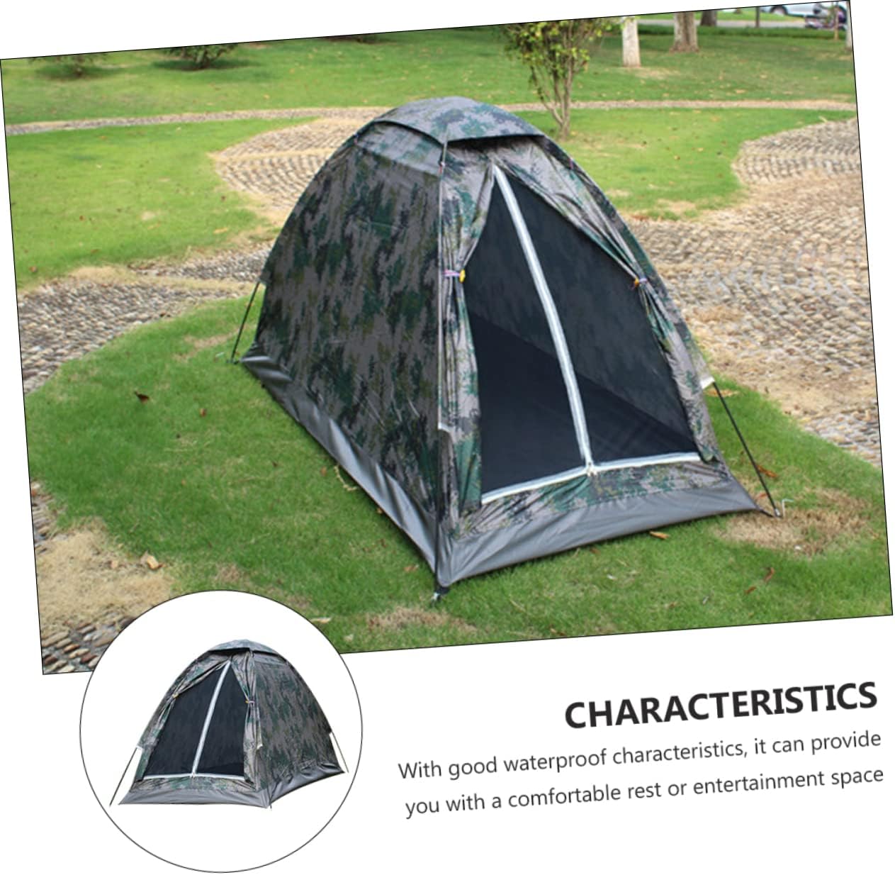 1pc Lightweight Camping Tent Outdoor Travel Emergency Tent for Fishing Hiking and Picnics Breathable Design and Stable Structure