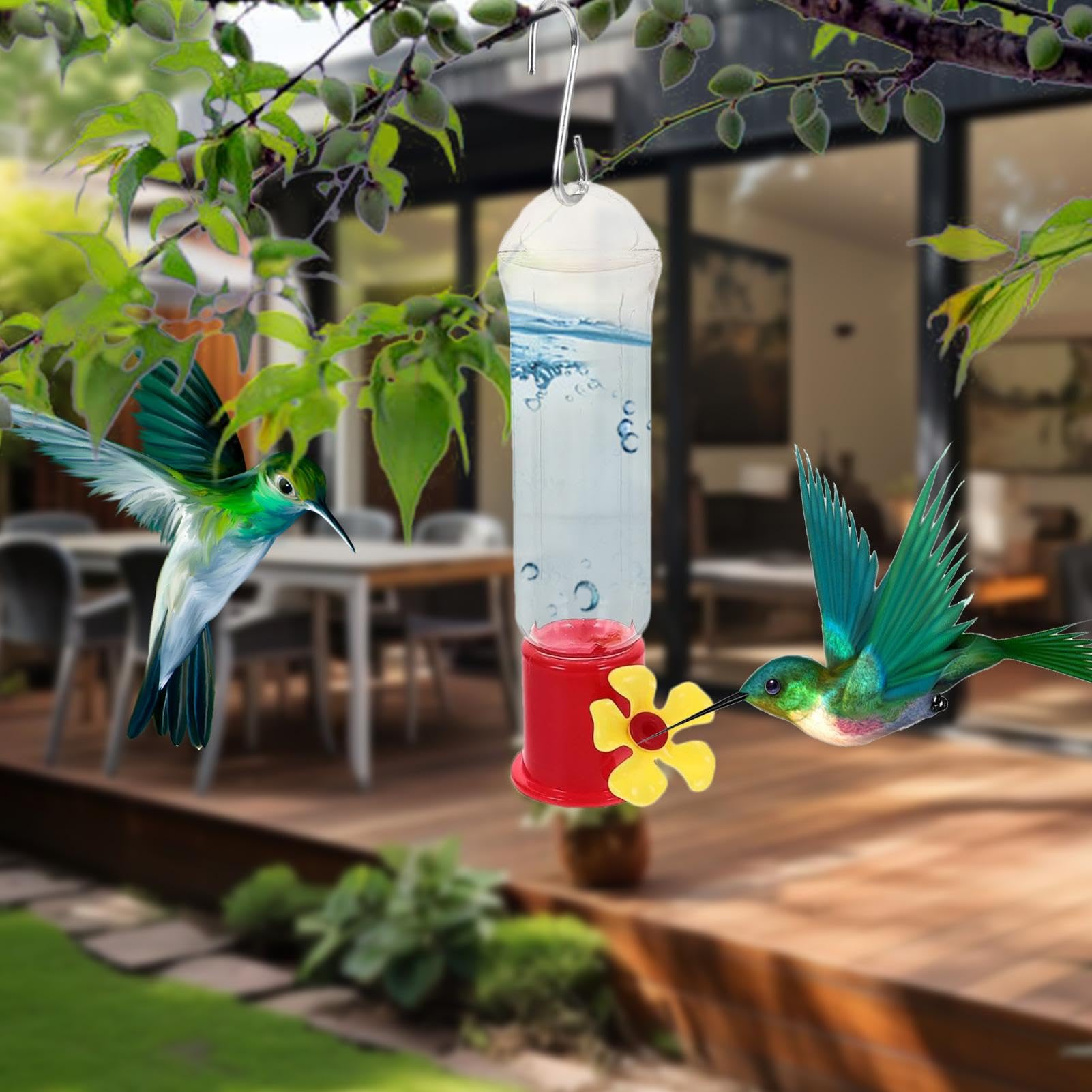 Mangiatoia per colibrì da giardino per esterni, confezione da 1