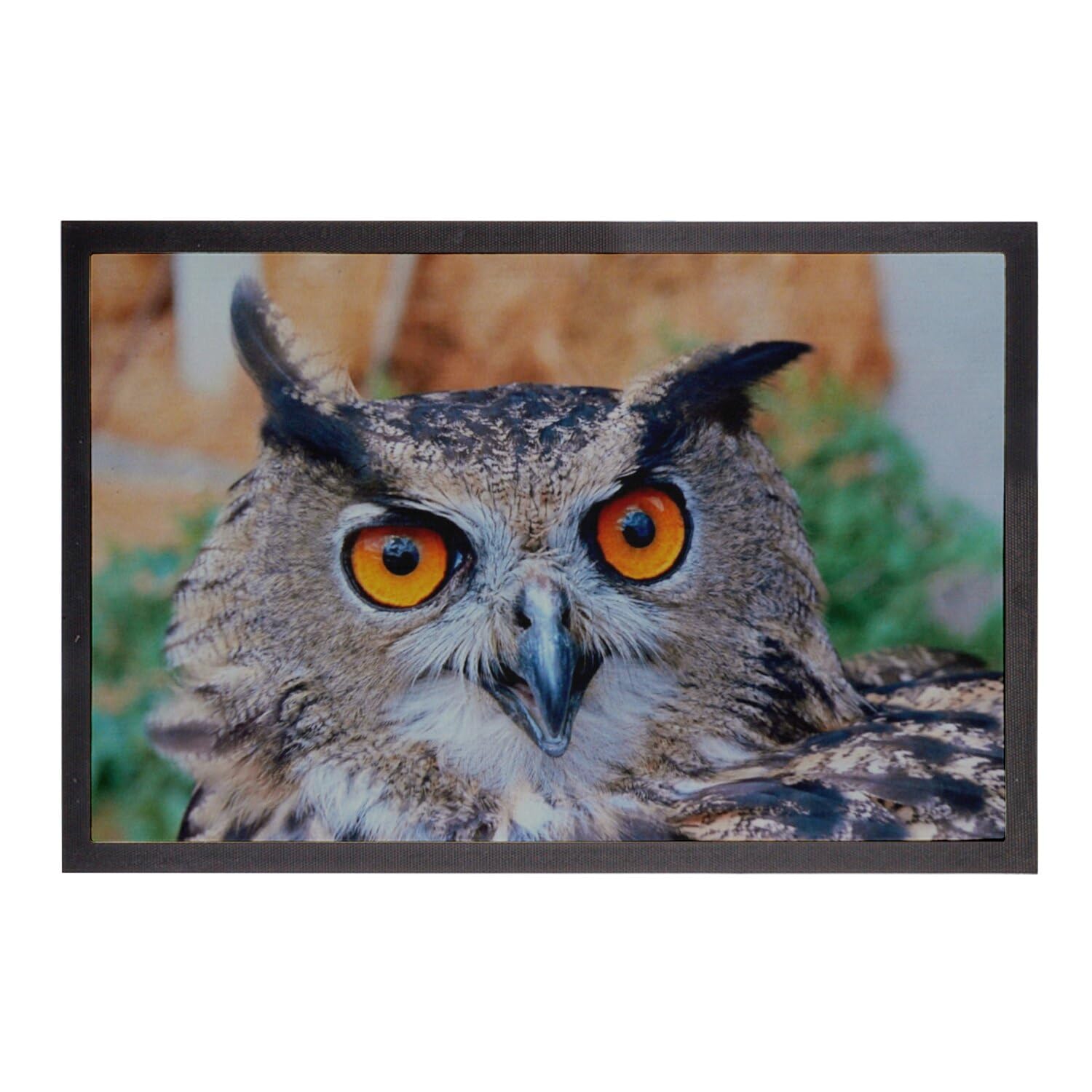 Paillasson Hibou Grand Duc déco nature pour sublimer votre entrée de maison ou de chalet