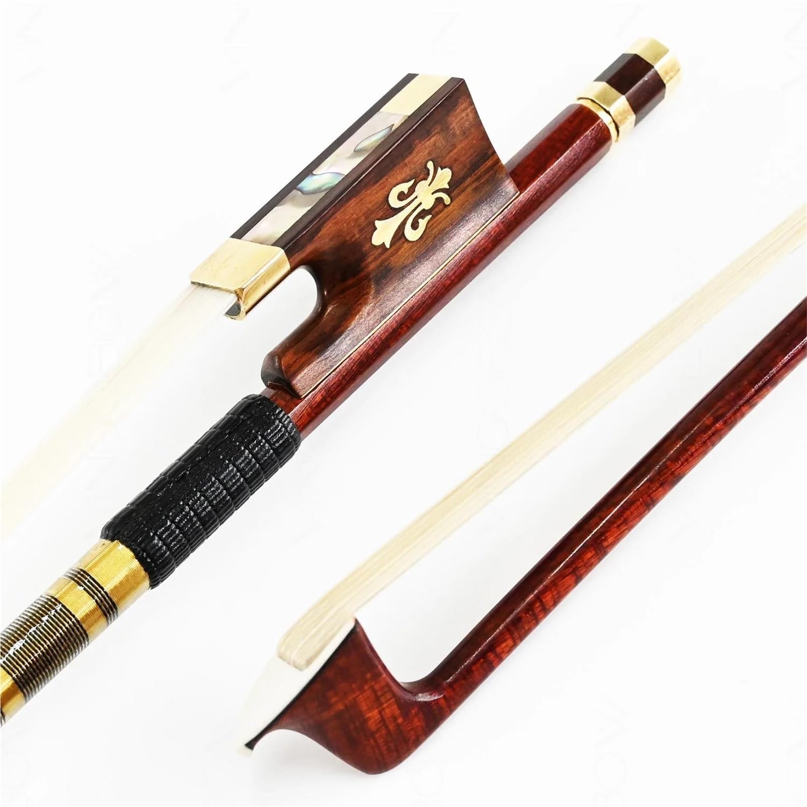 principiante Práctica Arco Violín Tamaño 4/4 piezas de violín accesorios arco híbrido fibra de carbono arco de palisandro brasileño arco de madera de serpiente