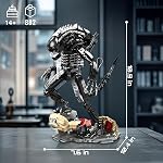 HIGH GODO Alien Mech Xenomorph Warrior Building Sets for Adult, Horror Action Figure Toy with Base,Gifts for Teens Aged 14+, Perfect for Birthdays Christmases Halloweens, 882 Pieces