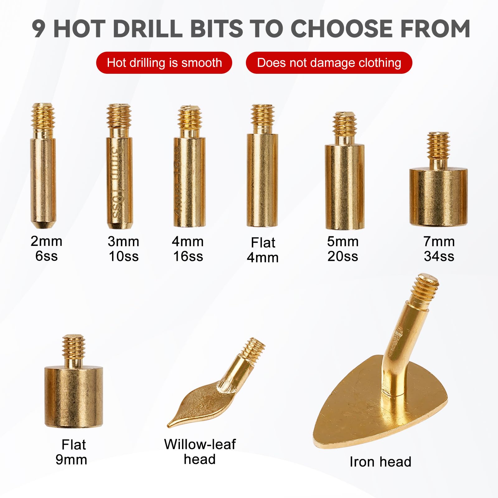 Set di fissaggio a caldo,Kit per Strass con Adesivo Termico,Cristalli Autoadesivi per Tessuti– 3 scatole di strass, 9 inserti e supporto in metallo per tessuto/pelle