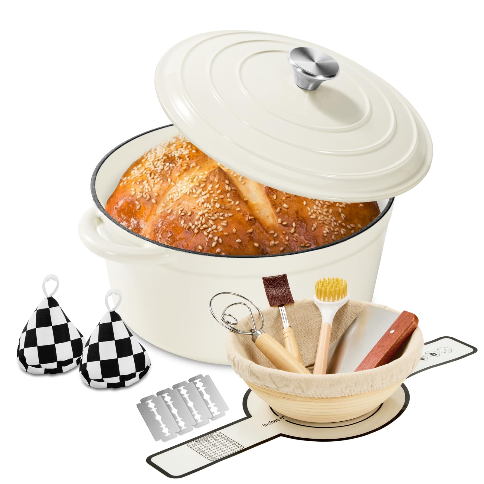 Blingco Enameled Cast Iron Dutch Oven