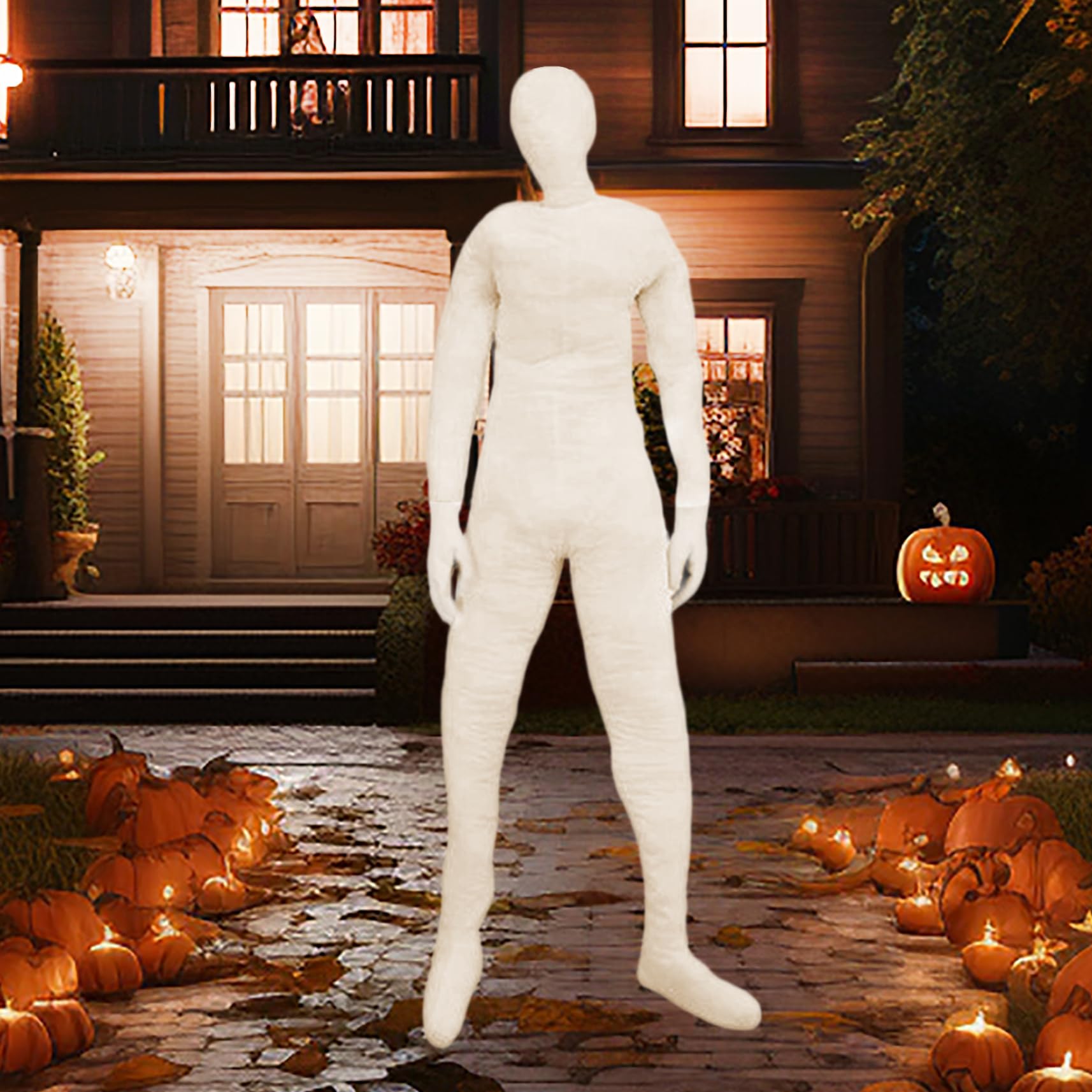 Muñecas Adultas de tamaño Completo, muñeco de Peluche de 70, 9 Pulgadas, maniquí articulado de Cuerpo Completo con Manos, decoración de Halloween para Fiestas de Casas encantadas, Beige, maniquí