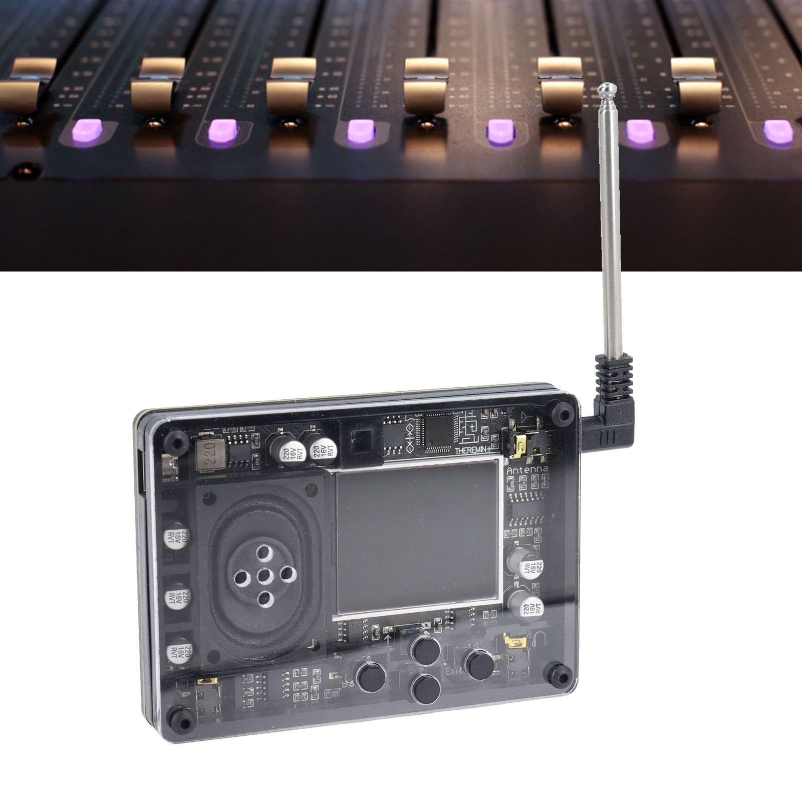 Interfejs Typu C Theremin Instrument, Mini Theremin 70 Tonów 20 Instrumentów Obudowa ABS Elektroniczny Instrument Muzyczny
