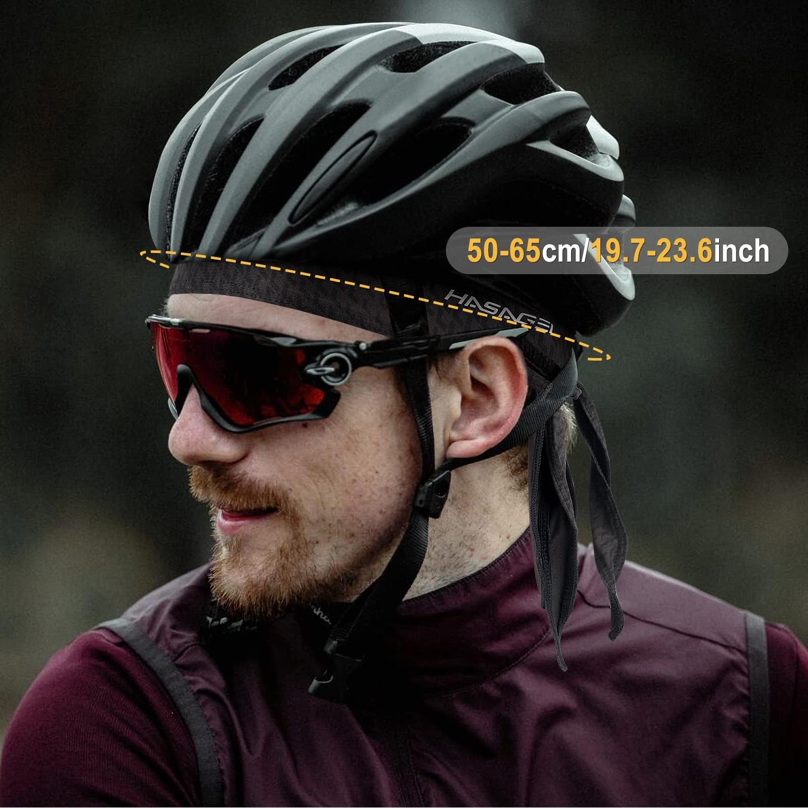 HASAGEI Bandana para Hombre y Mujer, pañuelo para la Cabeza, para Motero, Gorra para Bicicleta
