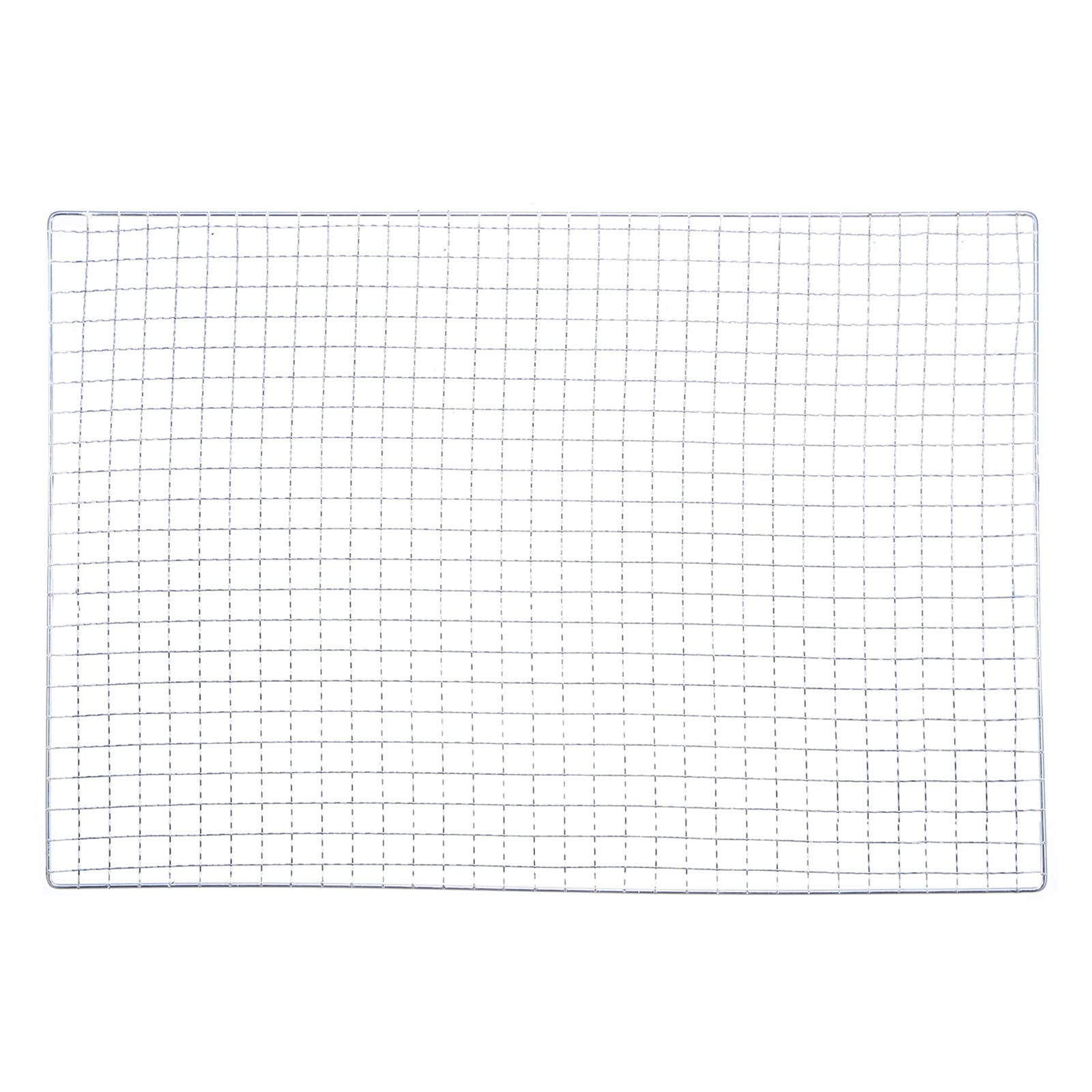 sourcing map Square BBQ Grill Net 41x56cm Galvanized Iron Barbecue Mesh Mat for Baking Smoking Charcoal Grilling Roasting