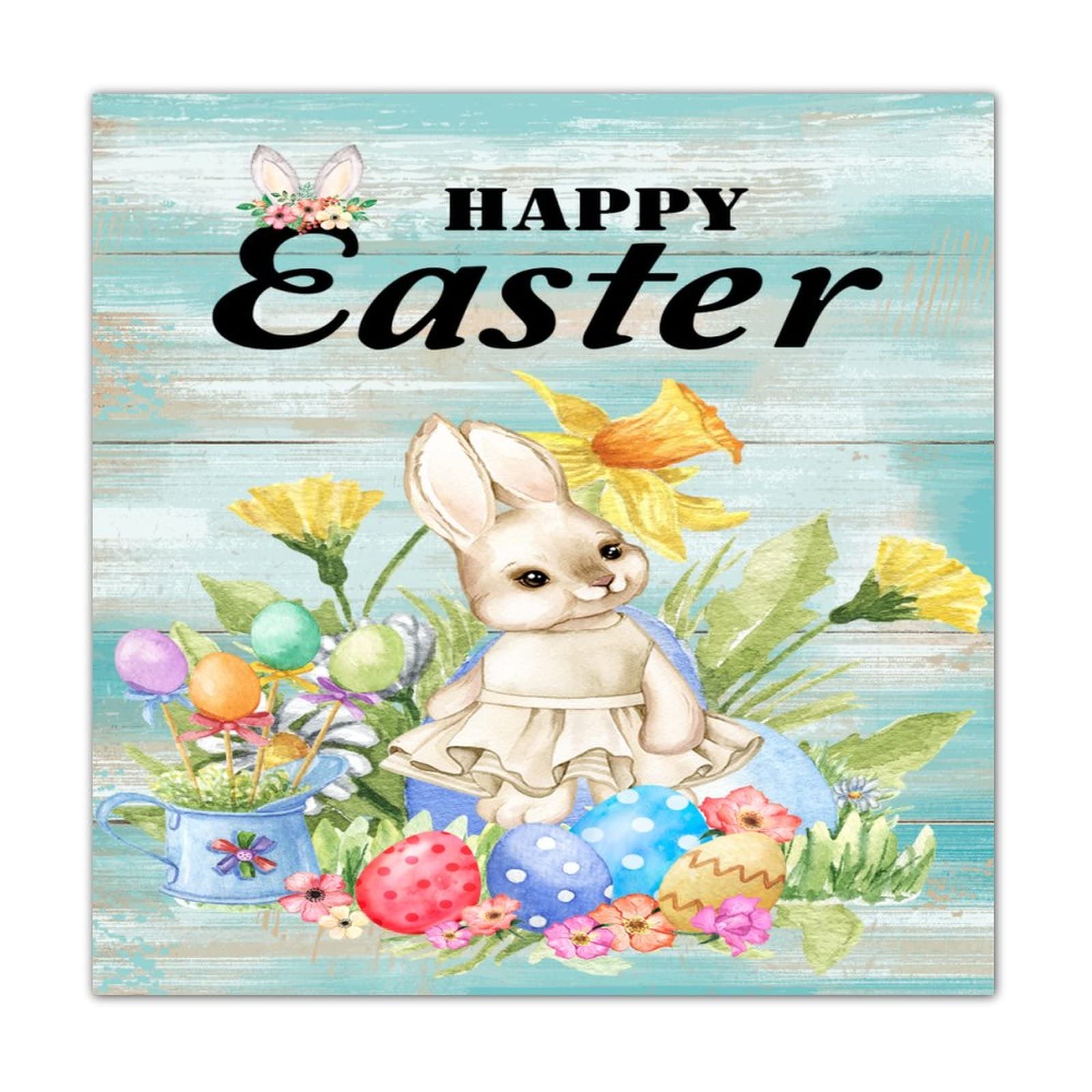 Panneau bois Happy Easter pour sublimer un mur vide à Pâques - 8