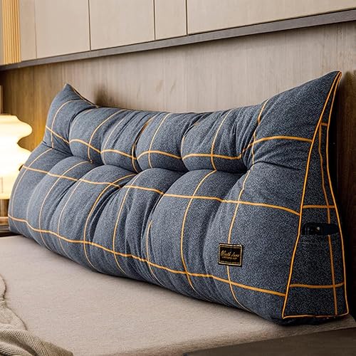 Funda de almohada triangular grande para cabecero, tamaño Queen, cojín para cabecero, respaldo, soporte de posicionamiento, almohada de descanso