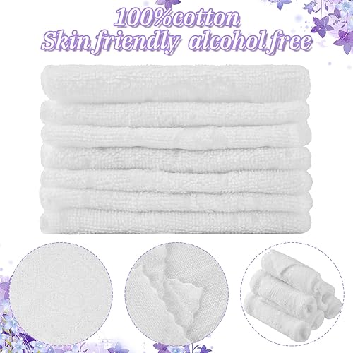 Miniatura 3 de Treela 200 toallas de algodón húmedo, toalla húmeda envuelta individualmente, toalla de algodón de rizo húmedo, toallas blancas desechables, aroma a
