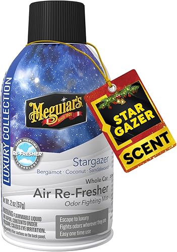 Vista 40 de Meguiar's - Aromatizante en aerosol para automóvil, elimina los olores fuertes del vehículo, aroma a brisa de verano (Summer Breeze), atomizador