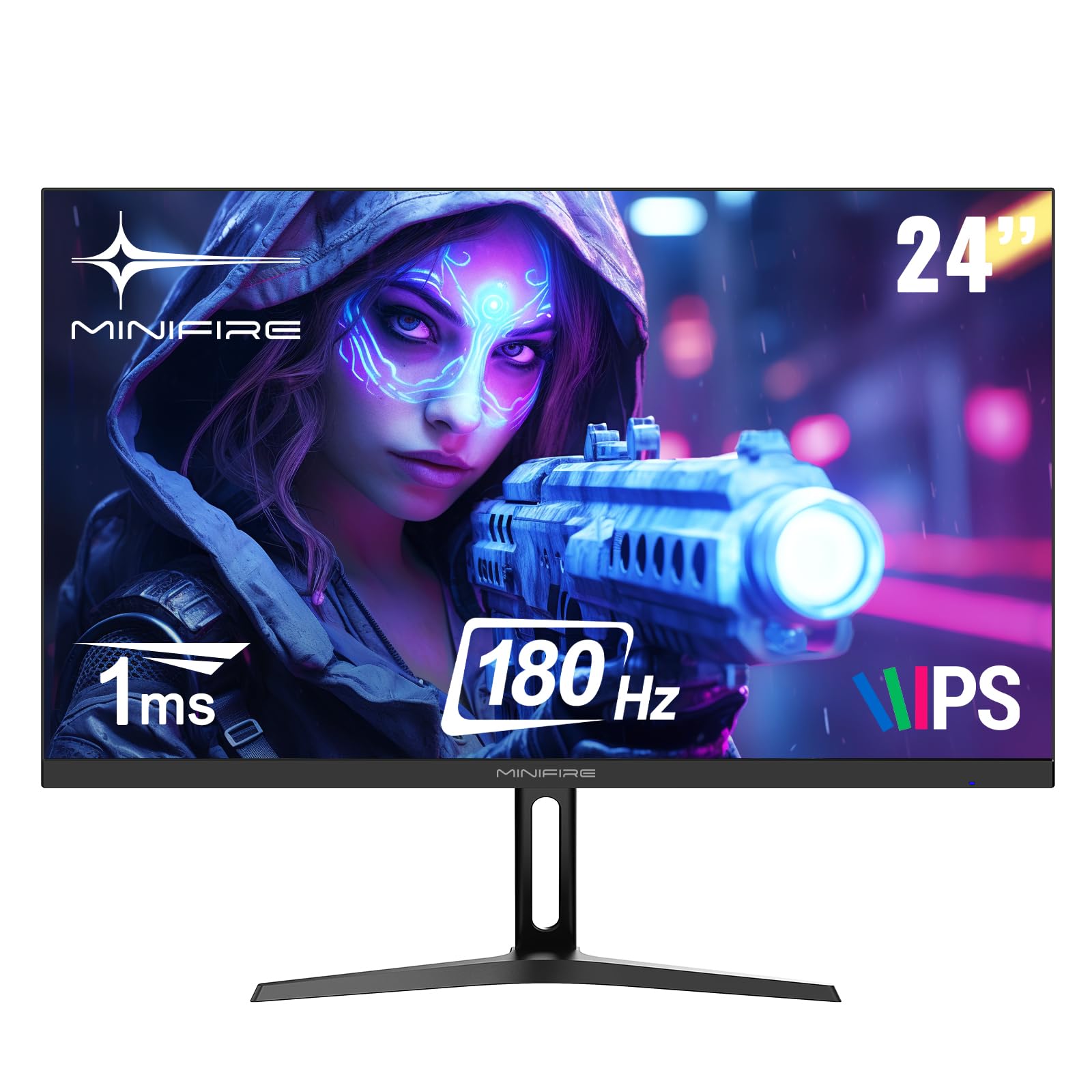 Minifire 24” Gaming Monitor | 180Hz Minifire 24 Inch Curved Gaming Monitor 180Hz, Built in