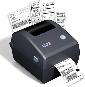 iD880 Direct Thermal Desktop Printer 203 dpi Print Width 4" USB Ethernet,Industrial Printer for Warehouse Shipping Label Barcode Address, Compatible with Amazon, Shopify, USPS & More