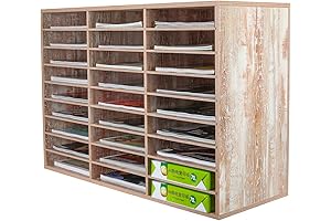 PAG Mail Sorter Organizer, Wood Classroom Mailbox for Student and Teacher