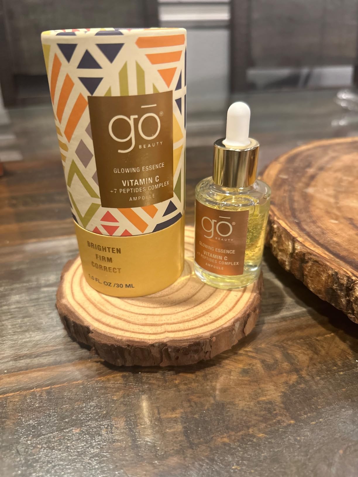 Go Beauty Vitamin C Brightening & Tightening Serum – Blur, Brighten & Firm Skin – Fades Dark Spots, Evens Skin Tone – Multi-Peptide Complex, 1 fl. oz"