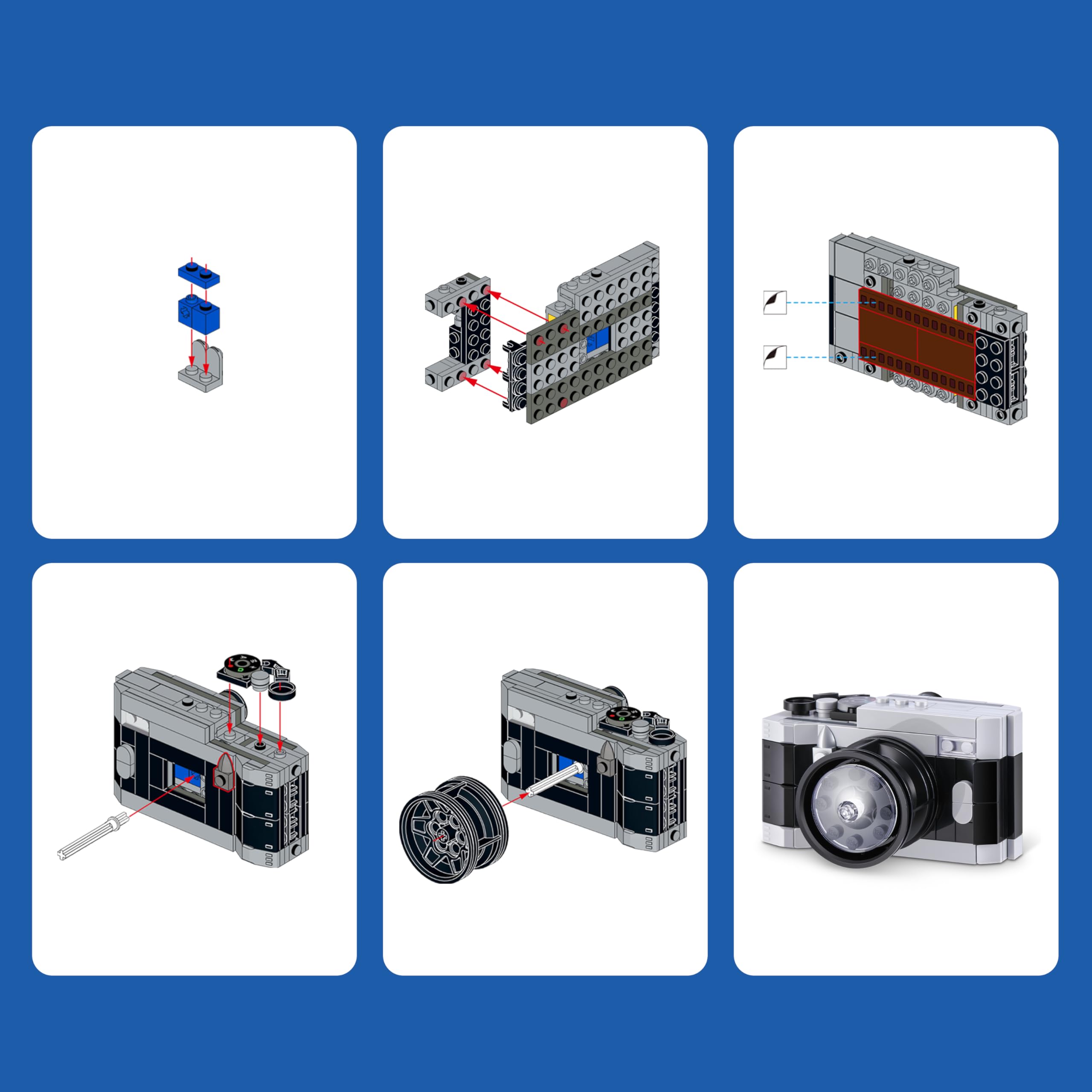 Max Build More Premium Retro Series 2 (Appareil Photo & Console de Jeux Portable) de ZURU – Jouet de déballage Surprise et Briques de Construction de Collection avec jusqu'à 340 pièces