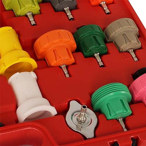 Miniatura 6 de munirater Kit de recarga universal del sistema de purga de refrigeración tipo vacío, 33 piezas, con tapa adaptadora de calibre