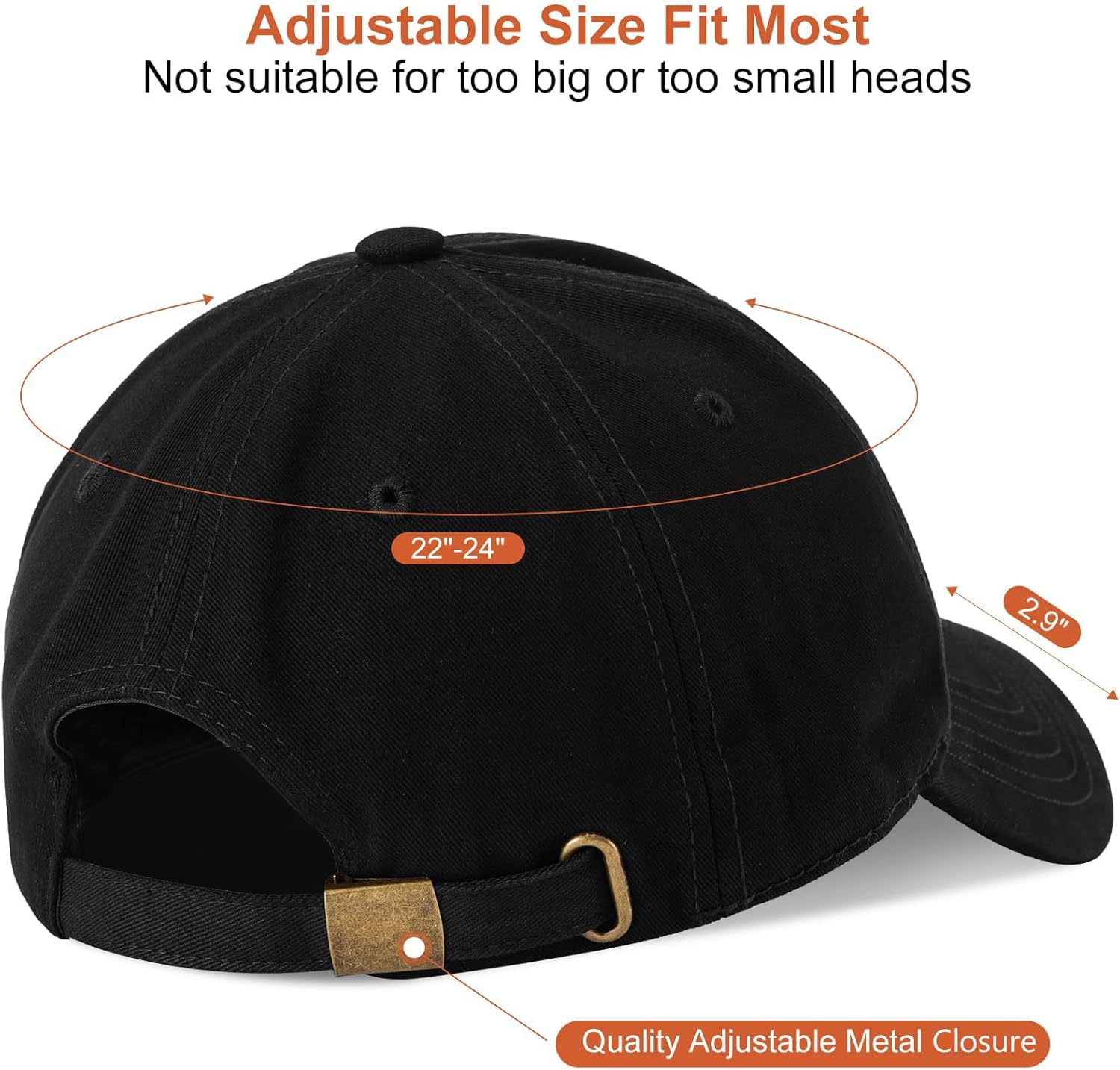 Funny Hats Gifts for Grandpa - Grandpa Gifts for Fathers Day Birthday from Grandkids Dad Hat Black - Image 4