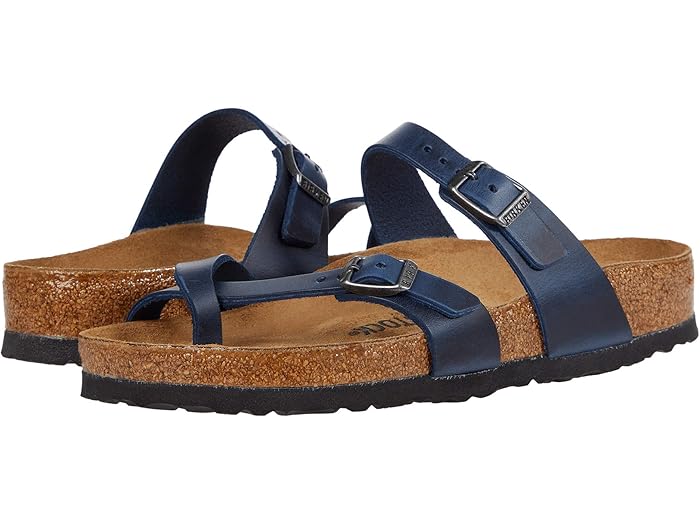birkenstock mayari metallic blue