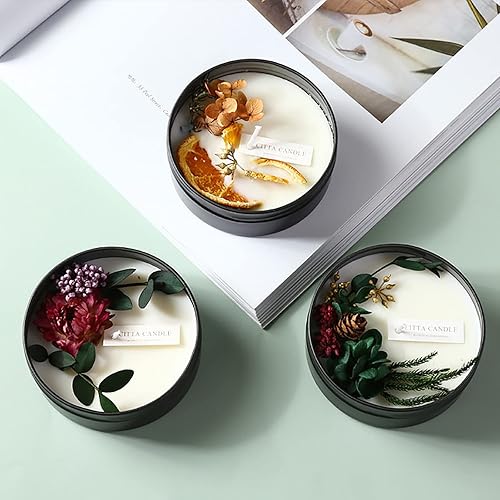 Miniatura 6 de Frcctre Paquete de 24 latas de velas tarro de metal negro de 8 onzas con tapa recipientes de velas a granel para hacer velas arte manualidades