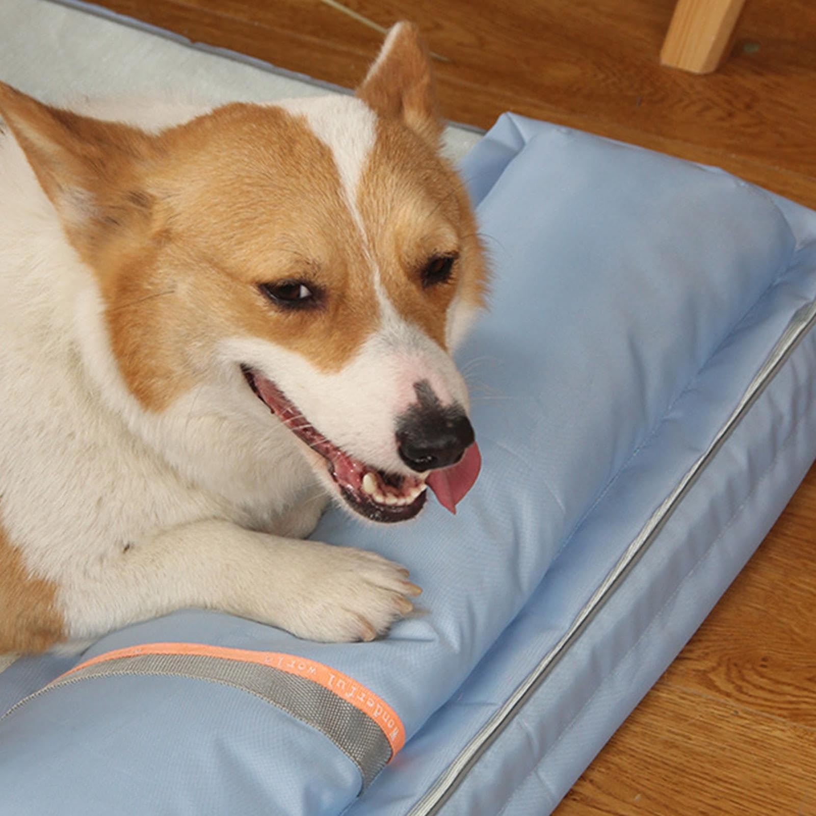 Tappetino refrigerante per cani, letto rinfrescante per animali domestici con cuscino, in tessuto Oxford traspirante, antiscivolo e resistente all'usura, per l'estate, per interni ed esterni, per cani