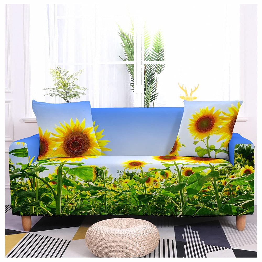 Housse de canapé extensible de haute qualité avec housse de coussin assortie