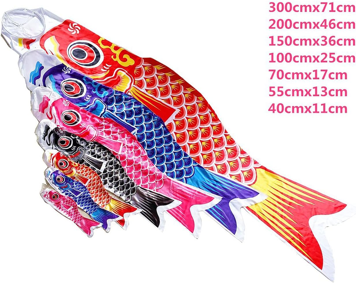 中古 鯉のぼり① 5m 金彩 こいのぼり 3色+吹流し こどもの日 節句