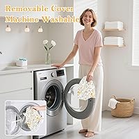 Vista 4 de Almohada ergonómica de lactancia para lactancia materna y biberón, almohada de lactancia para reducir la tensión de espalda y cuello, adecuada