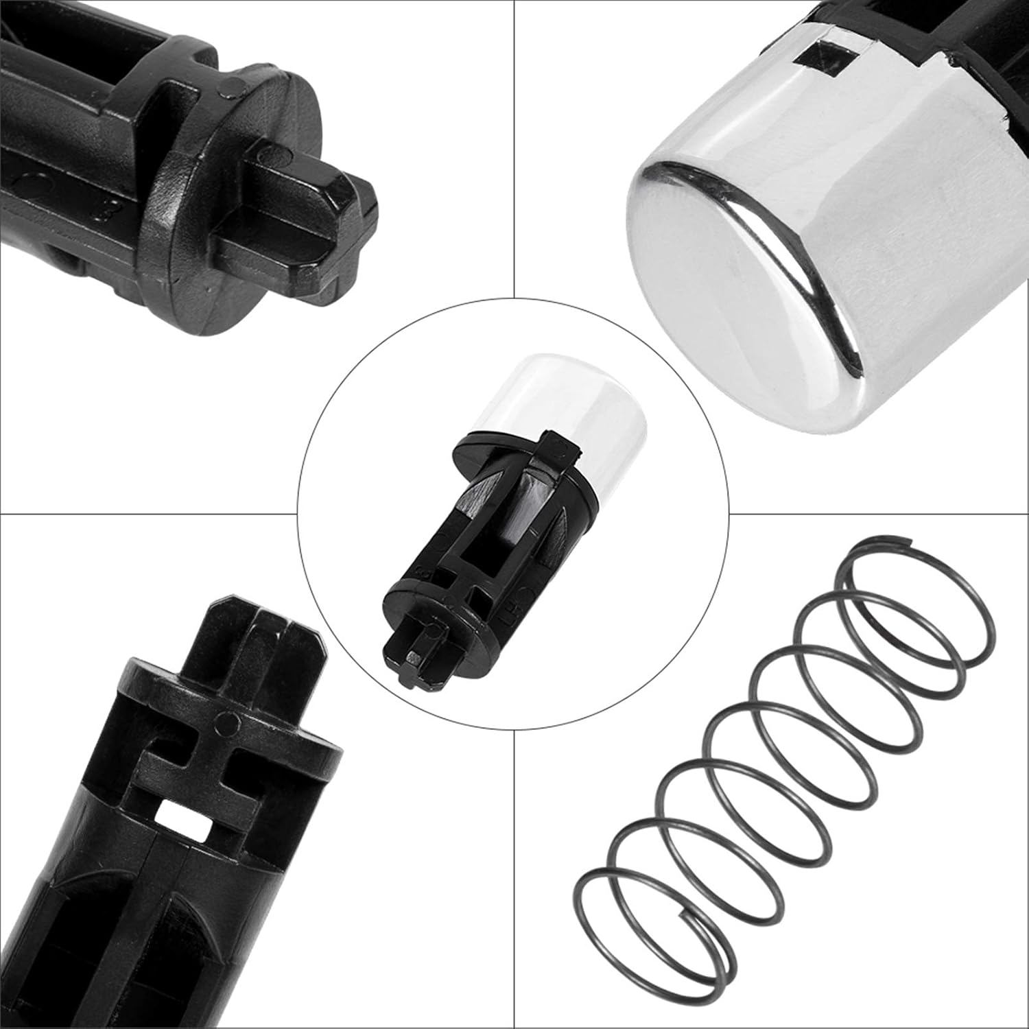 runmade Shifter Shift Button Knob Repair Kit with Spring Compatible with Honda 1998 1999 2000 2001 2002 Accord Automatic Transmission 54132-S84-A81
