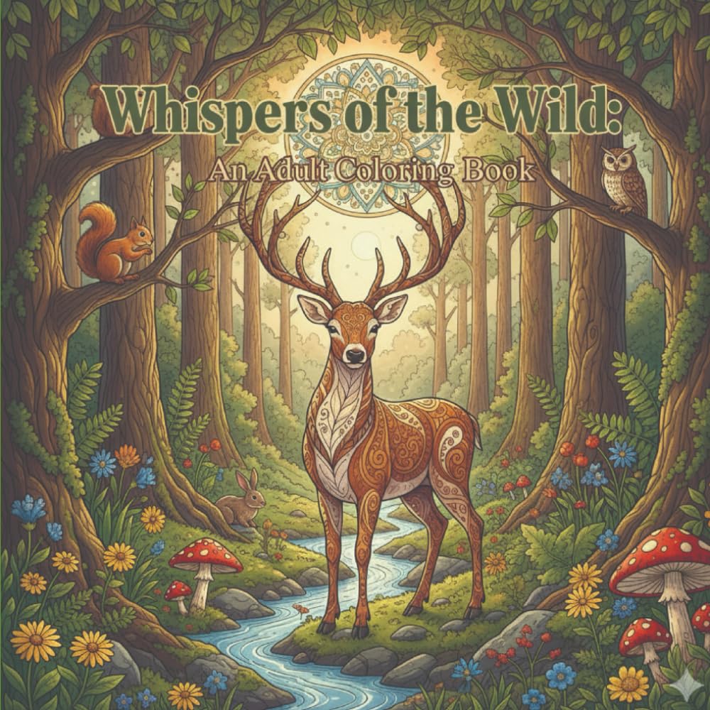 Whispers of The Wild: An adult coloring book