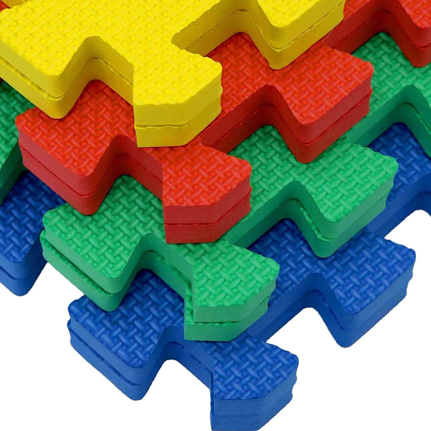 MAXSTRENGTH 12mm Eva Mats Thick Multicoloured Interlocking Mats Ideal for Exercise Or Child Play (20 Mats = 80 Square Feet)