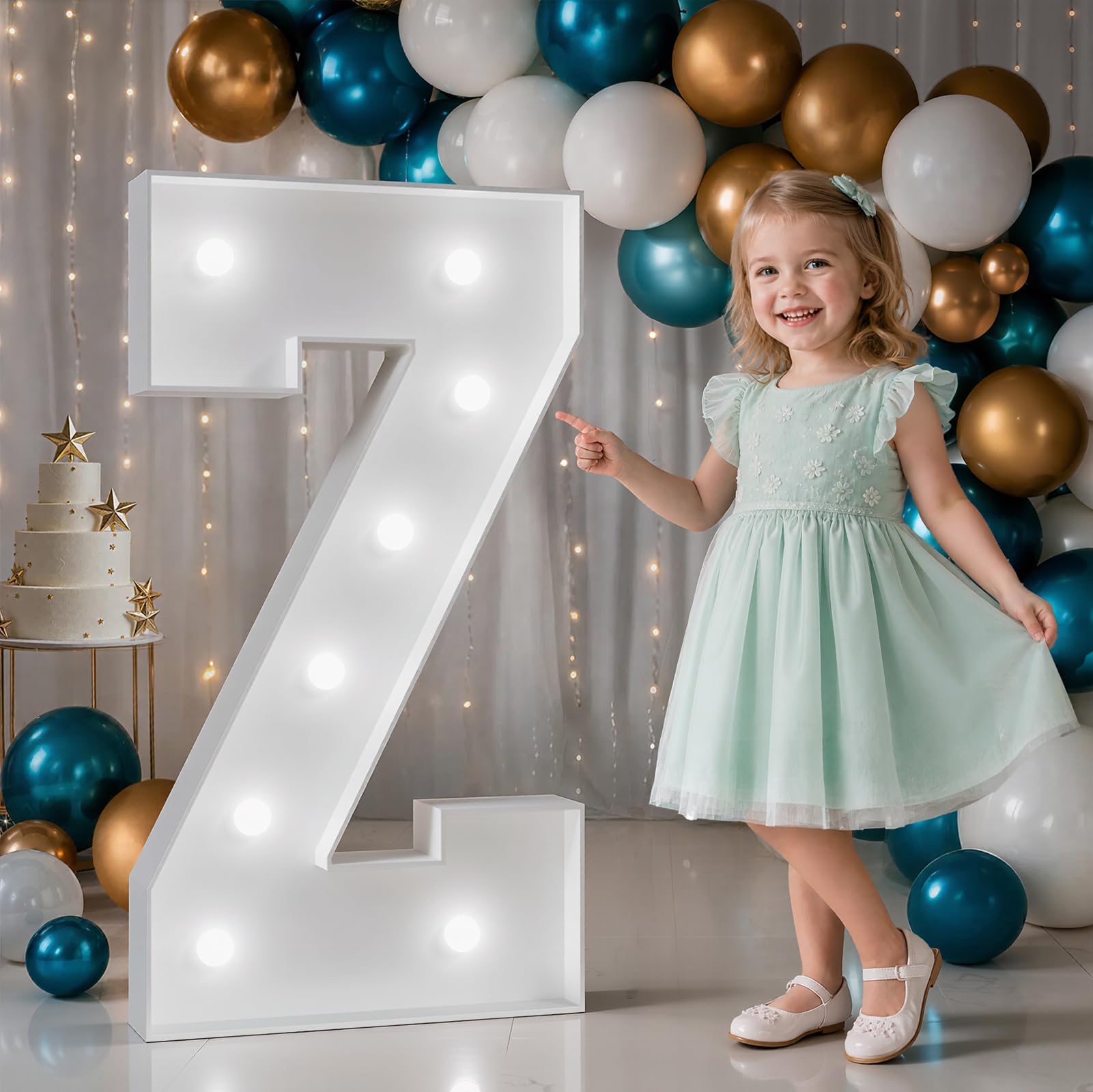 3FT Marquee Letters Z, Large Light Up Letters for Birthday Decor