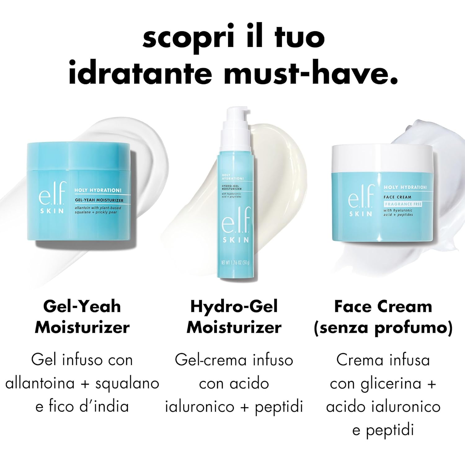 e.l.f. SKIN Holy Hydration! Gel-Yeah Moisturizer,Lightweight Moisturizer For Plump,Hydrated Skin,Infused With Squalane,Vegan & Cruelty-free,(Pack of 2)