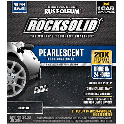 Rust-Oleum 306328 RockSolid Pearlescent 1 Car Garage Floor Coating Kit, Smoky Blue