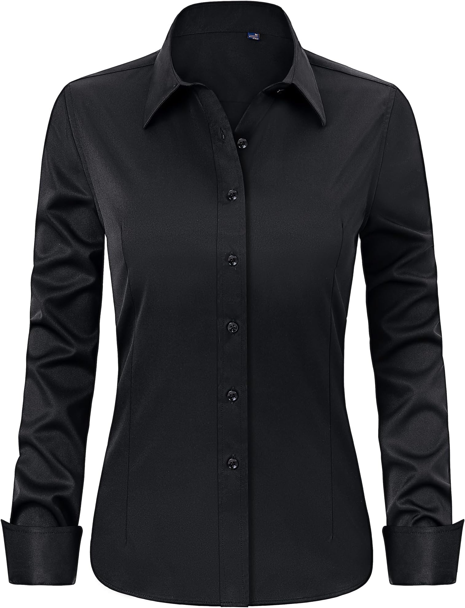 Womens Dress Shirts Long Sleeve Button Down Shirt Wrinkle-Free Business Casual Blouse Office Work Tops