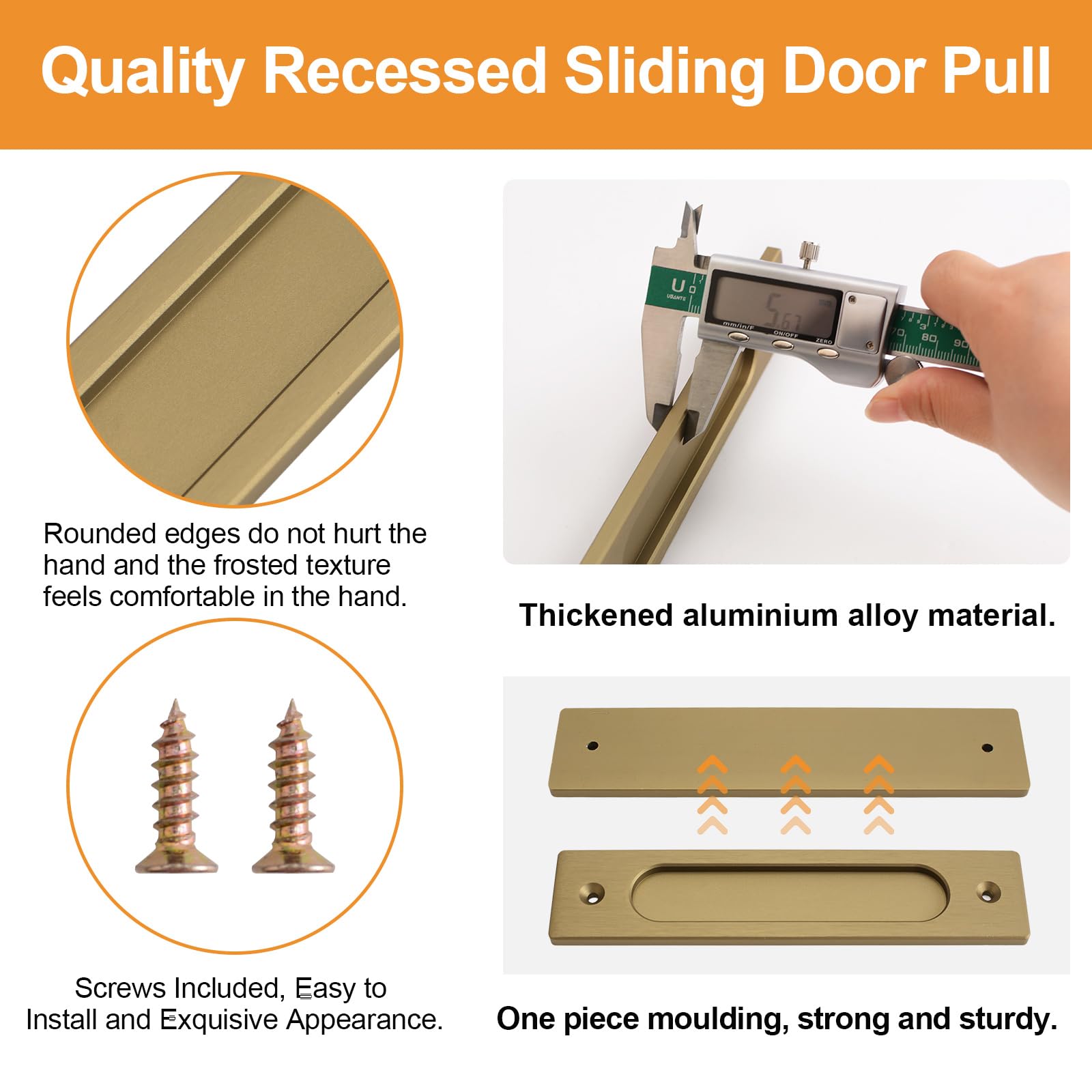 MOROBOR Rectangular Recessed Sliding Door Pulls - Image 4