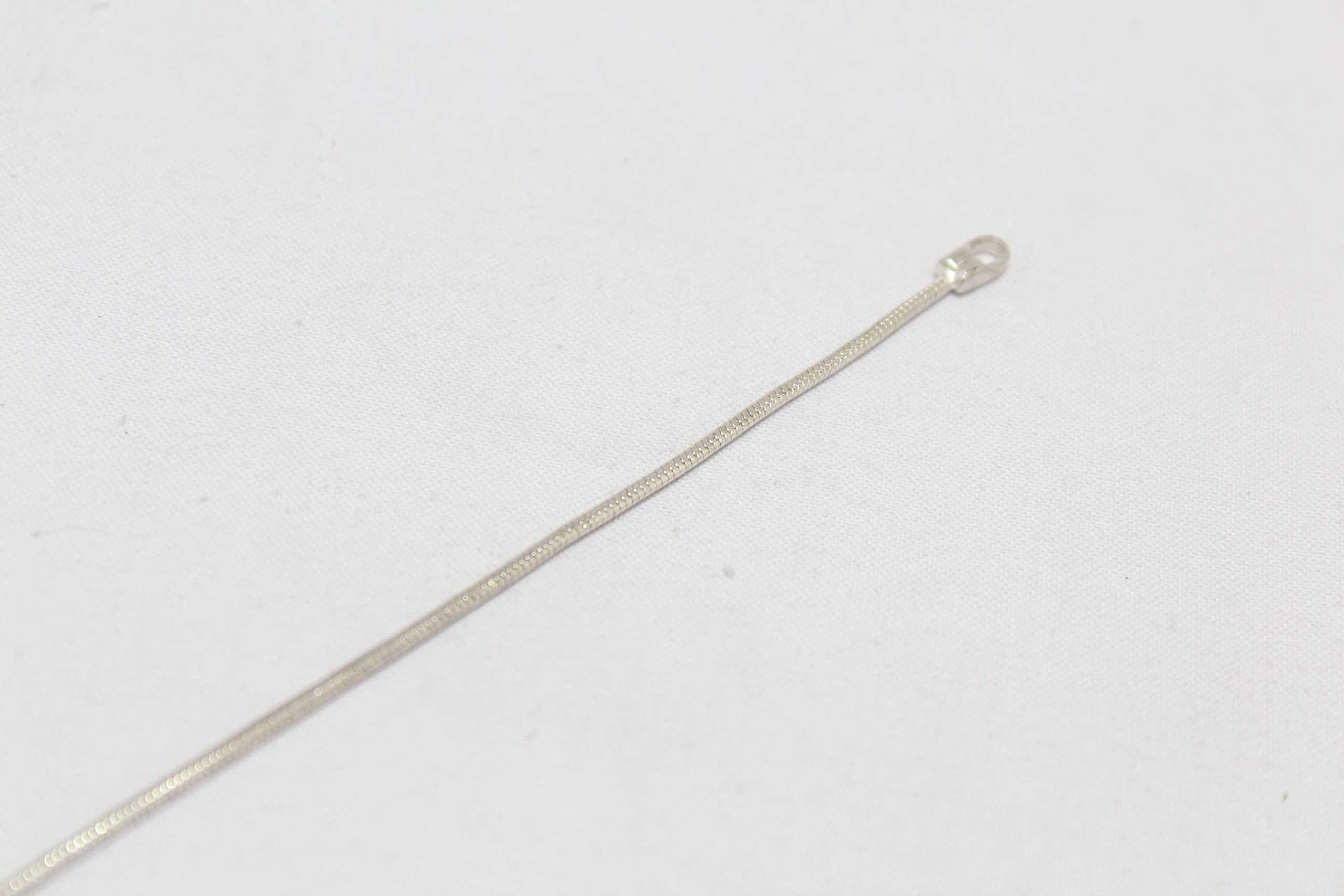 PH - Tobillera de plata de ley 925 con cadena de serpiente, regalo para mujer de la India D107, Gema