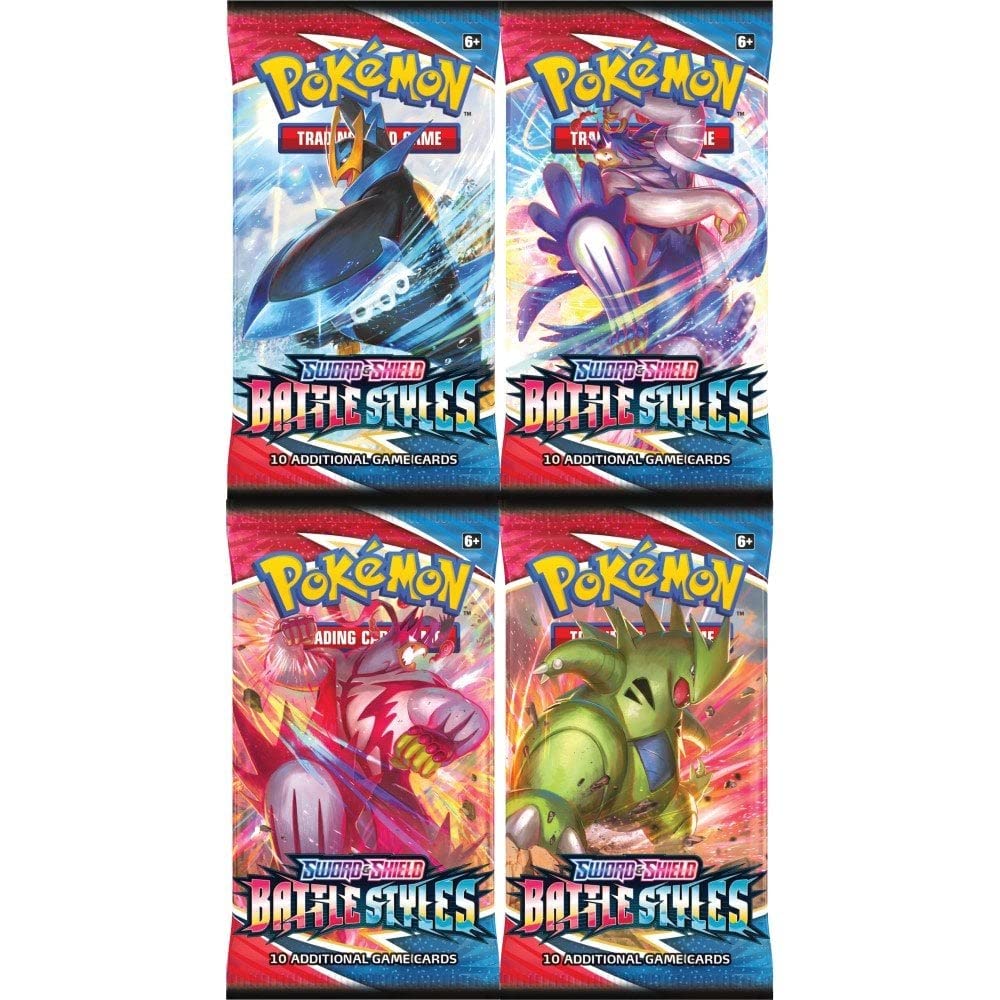 Pokemon Carte Booster Packs (4 modelli diversi) - Battle Styles - Inglese