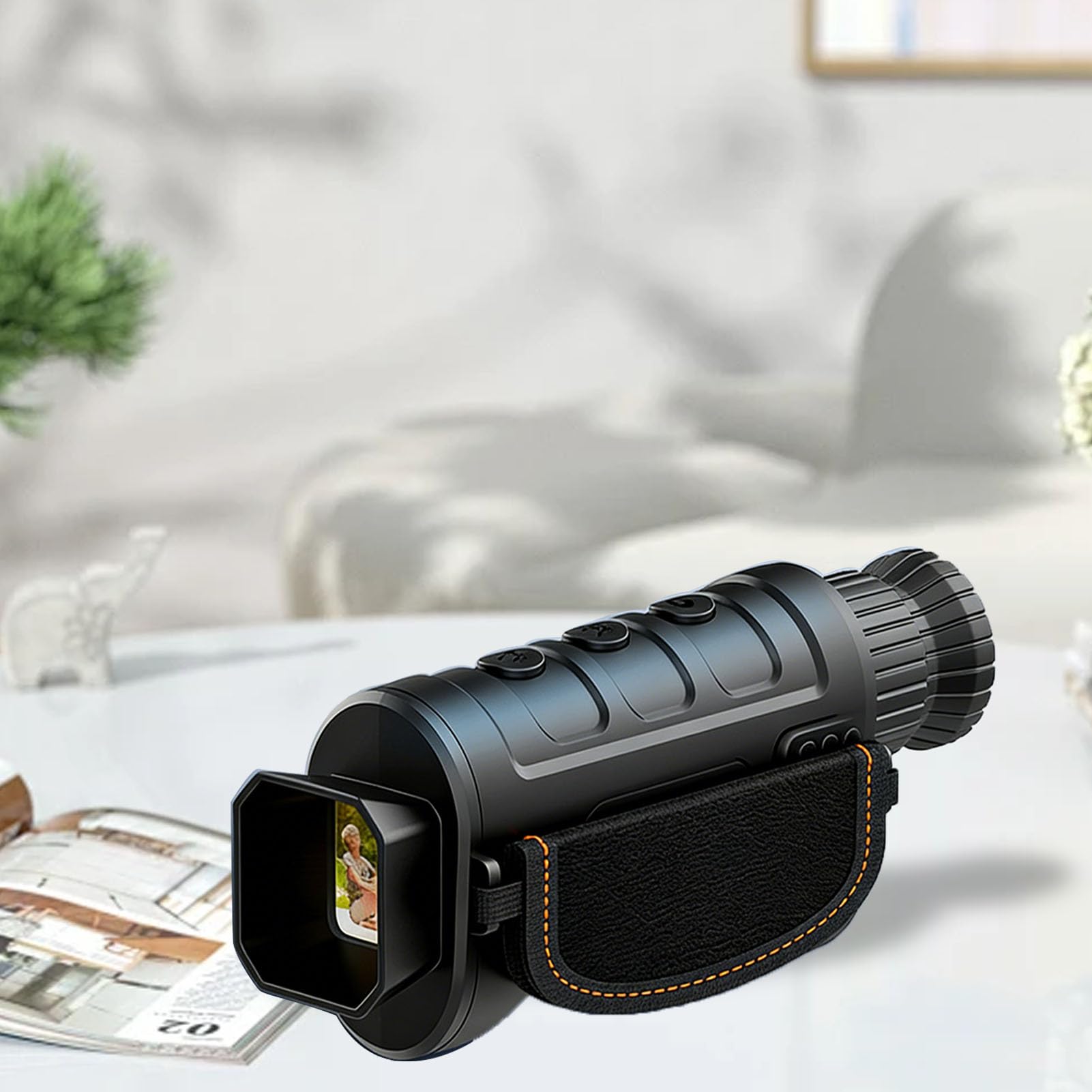 Tbest Télescope Monoculaire Numérique 1080P, Zoom 16X, Batterie Rechargeable, Trou de Vis pour Voyage Camping Observation de la Faune