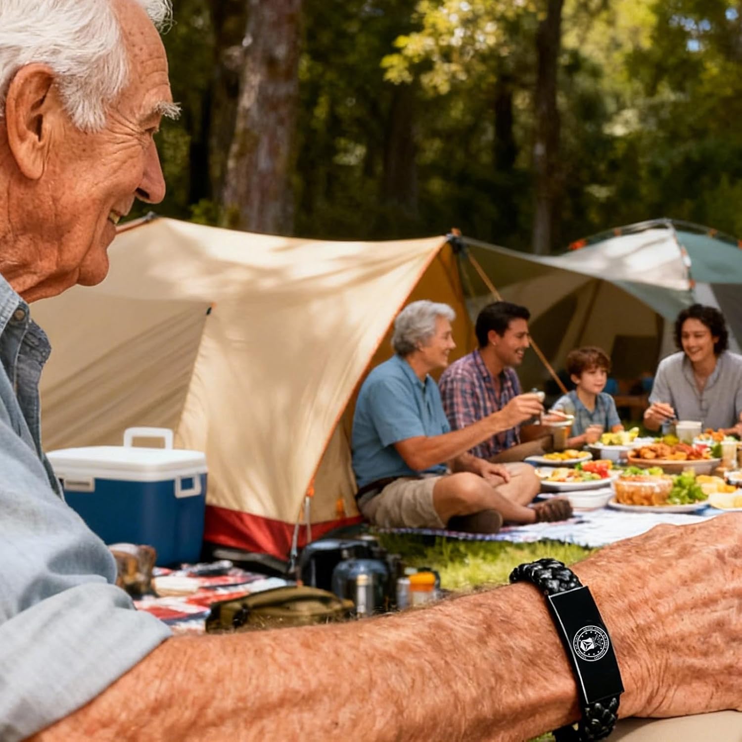 Military Bracelets for Men Veteran Gifts - Engraved Christian Wristband Personalized for Army Navy Marines Air Force - Image 4