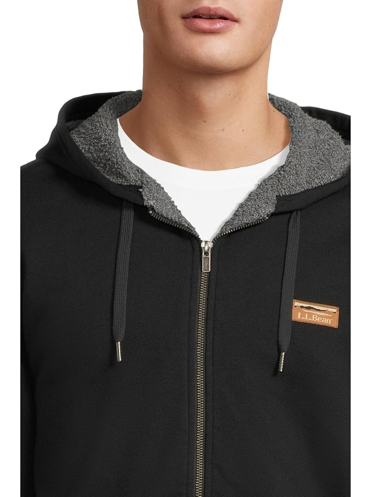 Black L.L.Bean Katahdin Iron Works® Hooded Sweatshirt Fleece-lined Tall
