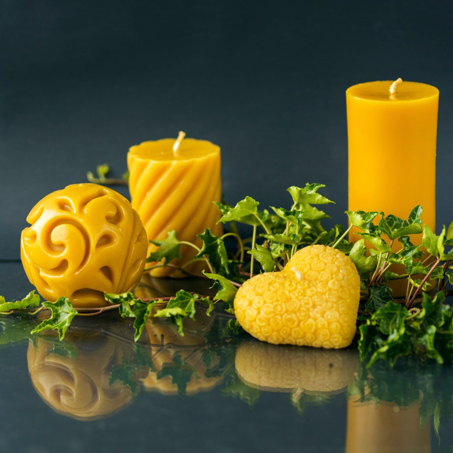 LYSON Moule à Bougie Ruche Hauteur: 9,5 cm Moule en silicone pour bougies Silicone Bougie Verser Moules Bougies en cire d'abeille DIY et artisanales Bricolage Réutilisable Bougie