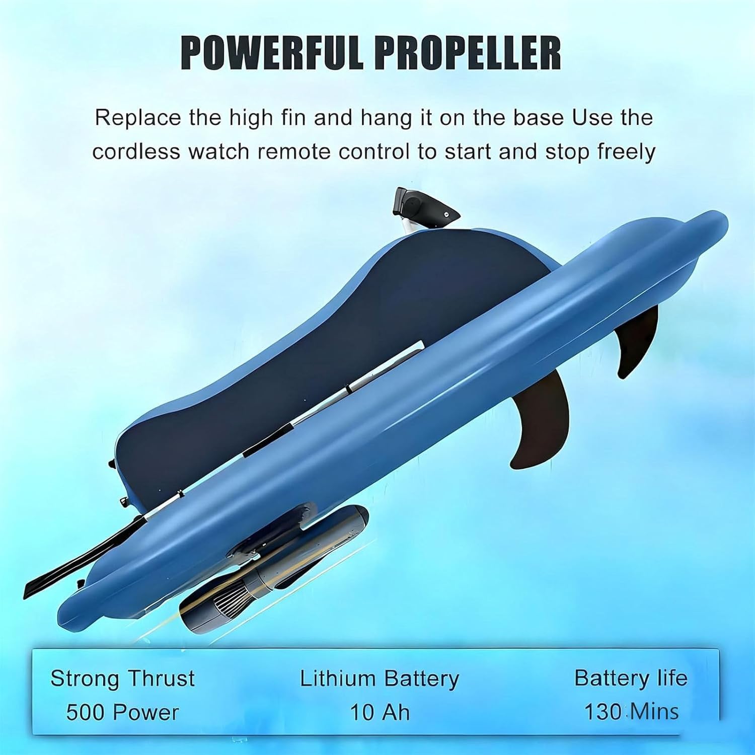 Bateau gonflable motorisé pliable 2 en 1, propulseur de plongée submersible à vitesse réglable, équipement auxiliaire aquatique polyvalent pour le surf et l'exploration sous-marine