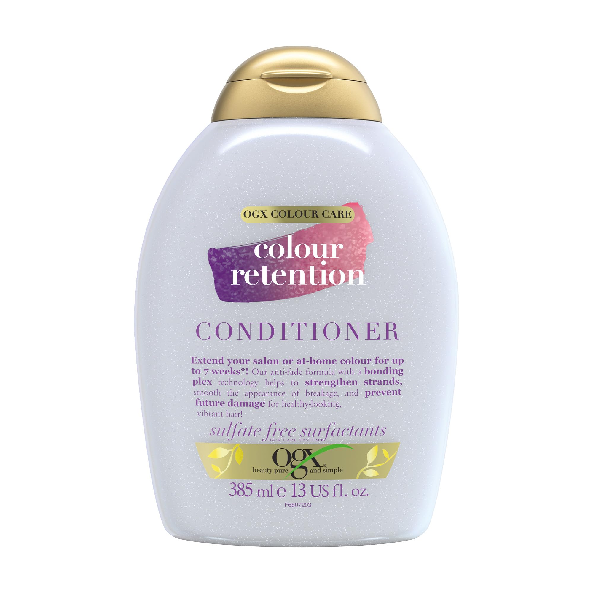 OGXColour Care Colour Retention Conditioner (385ml) - Sulfate-Free Formula to Protect and Strengthen Coloured Strands, Preventing Future Damage and Maintaining Vibrancy