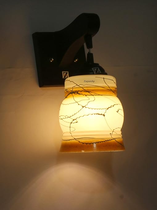 ONECYA ROYAL FANCY Round Wooden Wall Light/Wall Hanging Lamp for Bedroom, Pendant Light Indoor and Outdoor Electric (Pack of 1) Downcya011