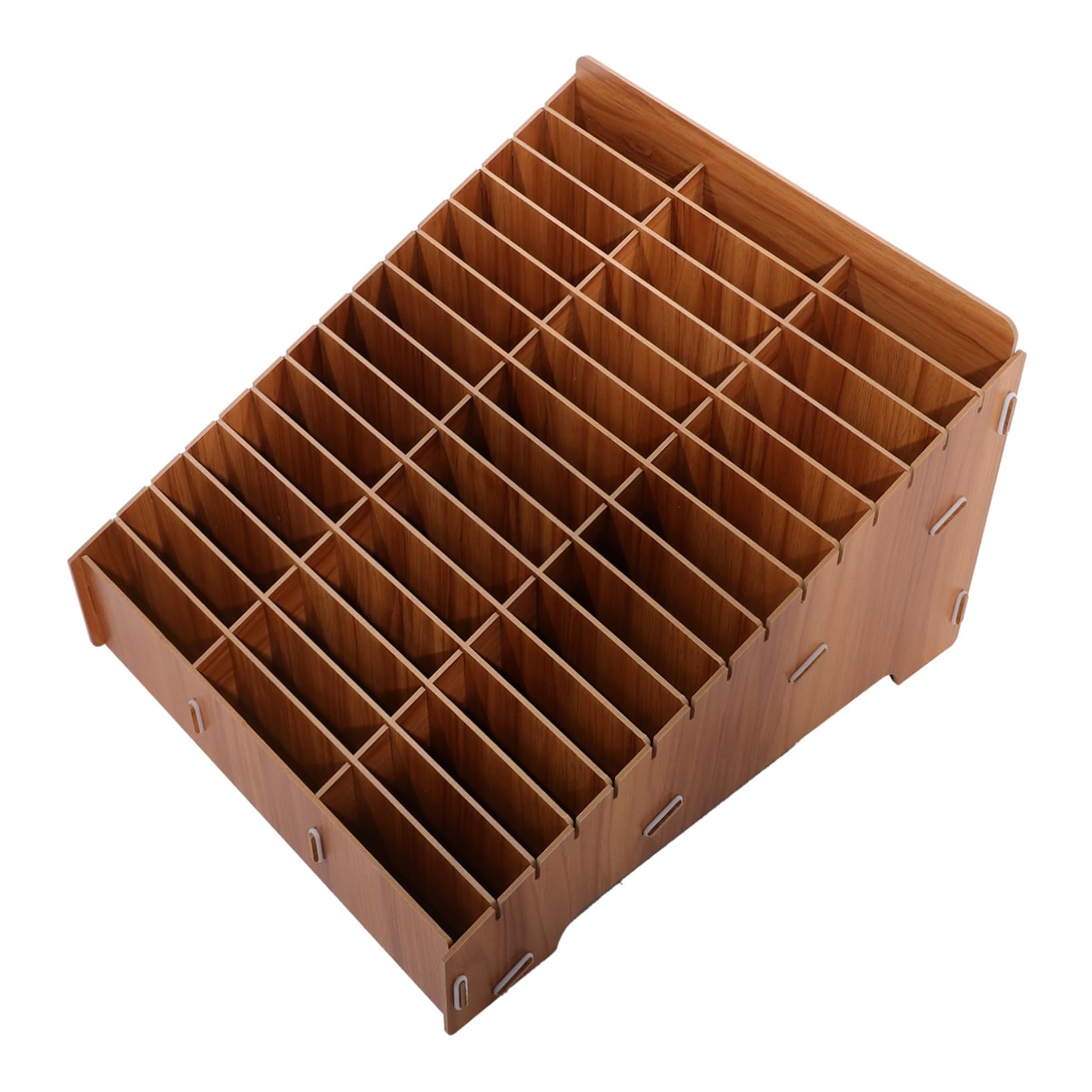 Boîte de rangement en bois multi-grilles SHOWERORO pour téléphone portable et papeterie